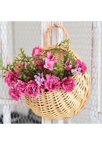 B Tarzı M Beden El Yapımı Rattan Vazo Çevre Dostu Duvar Asılı Vazo Konteyner Depolama Sepeti Hasır Sepet Yuva Saksı Ev Dekorasyonu (Yurt Dışından) fırsatları