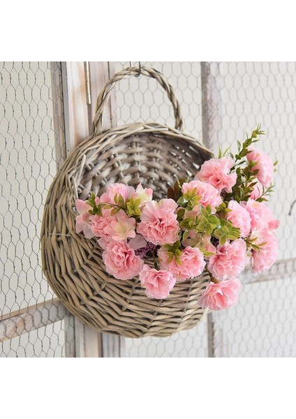 B Tarzı M Beden El Yapımı Rattan Vazo Çevre Dostu Duvar Asılı Vazo Konteyner Depolama Sepeti Hasır Sepet Yuva Saksı Ev Dekorasyonu (Yurt Dışından) indirimleri