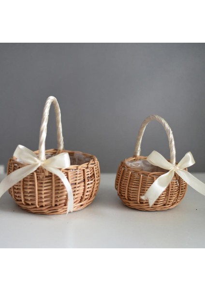 Beyaz L Tarzı 1 Adet El Yapımı Dokuma Çiçek Sepeti El Hasır Dekoratif Torage Sepetleri Ev Sofra Organizatör Malzemeleri Için (Yurt Dışından) modelleri