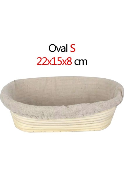 Dış Boyut 22X15X8CM Stili Doğal Rattan Fermantasyon Sepeti Ülke Ekmek Baget Hamur Kitle Prova Tatma Kanıtlama Hasır Sepetler Mutfak Gereçleri (Yurt Dışından)