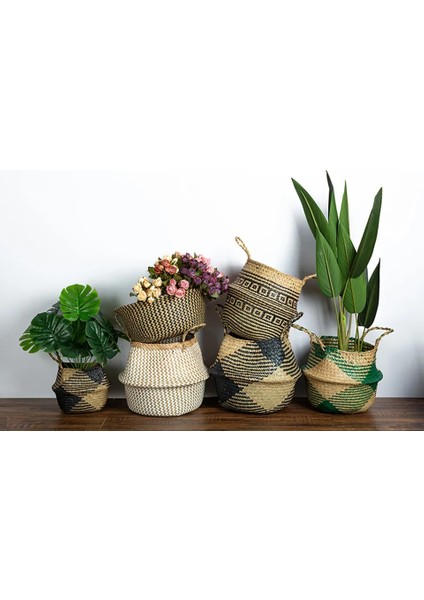 Model 7 Tarzı 32X28 cm Whısm El Yapımı Deniz Çayı Depolama Sepeti Saksı Rattan Konteyner Oyuncaklar Organizatör Tutucu Çamaşır Sepeti Ev Dekor (Yurt Dışından) modelleri