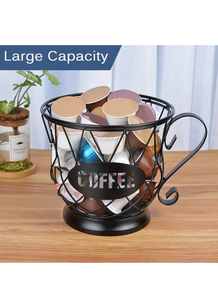 Siyah C Stili Evrensel Kahve Kapsül Depolama Sepeti Kahve Fincan Sepeti Vintage Kahve Pod Organizatör Tutucu Siyah Ev Cafe Otel Için Dropship (Yurt Dışından) modelleri