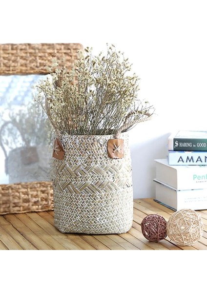 Beyaz S ve M Stili Lavanta Vazo Dokuma Çeşitli Eşyalar Saklama Sepetleri Asılı Sepet Rattan Babysbreath Saksı Saksı Ev Sepeti Saplı (Yurt Dışından) indirimleri