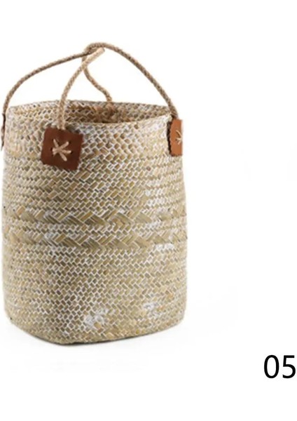 Beyaz M Stili Lavanta Vazo Dokuma Çeşitli Eşyalar Saklama Sepetleri Asılı Sepet Rattan Babysbreath Saksı Saksı Ev Sepeti Saplı (Yurt Dışından)