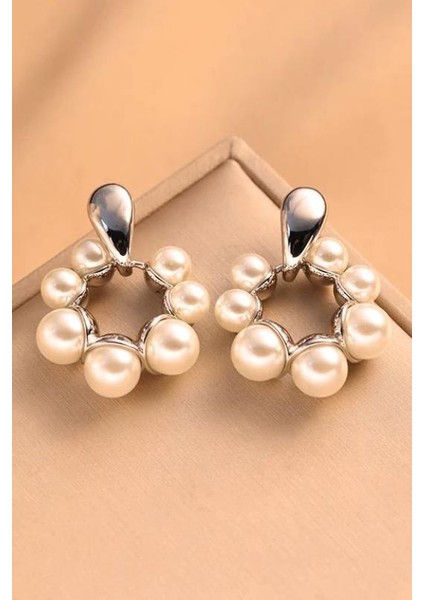 Kadın Vip Seri Suni Incili Özel Tasarım Marka Küpe Seti modelleri