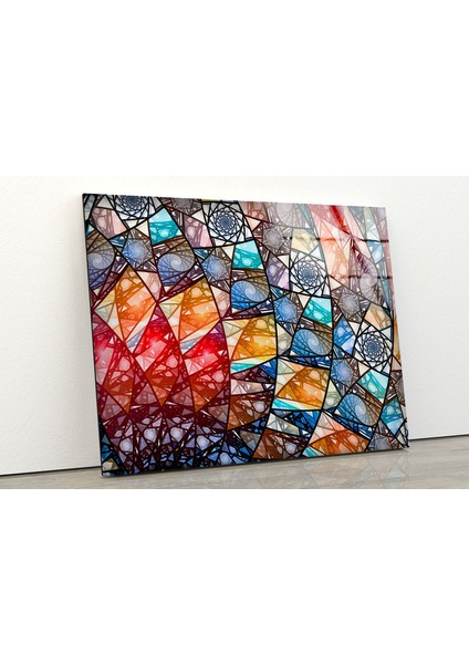 Vitray Renkli Tempeli Cam Duvar Tablosu modelleri