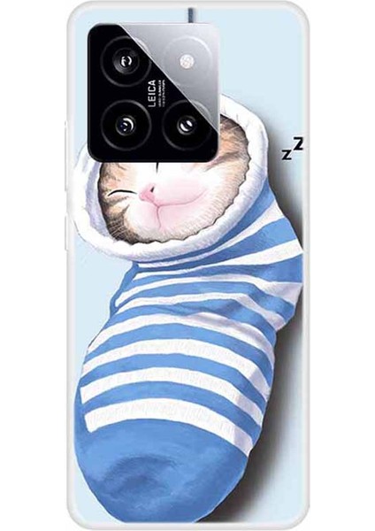 Xiaomi 14 Desen Baskısı Slim Anti-Driop Tpu Telefon Koruyucu Kapak (Yurt Dışından)