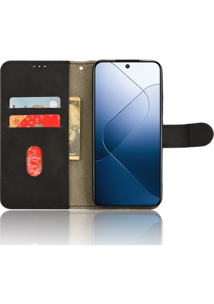 Xiaomi 14 Cilt Dokunuşu Standı Deri Cüzdan Kapağı (Yurt Dışından)