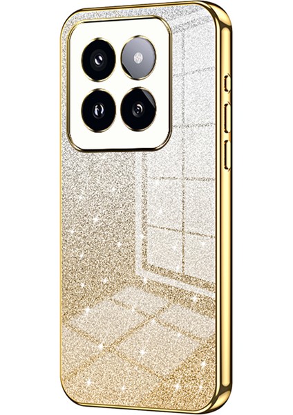 LR Joyful Xiaomi 14 Pro Drop Proof Glitter Shell Hassas Kesim Tpu Cep Telefon Kılıfı (Yurt Dışından)