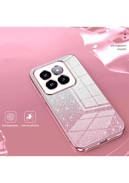 LR Joyful Xiaomi 14 Pro Drop Proof Glitter Shell Hassas Kesim Tpu Cep Telefon Kılıfı (Yurt Dışından)