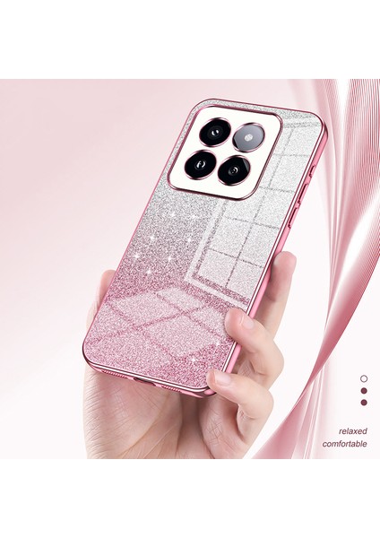 LR Joyful Xiaomi 14 Pro Drop Proof Glitter Shell Hassas Kesim Tpu Cep Telefon Kılıfı (Yurt Dışından)