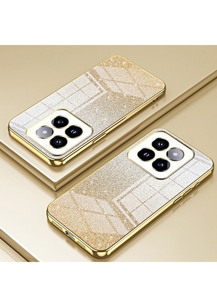 LR Joyful Xiaomi 14 Pro Drop Proof Glitter Shell Hassas Kesim Tpu Cep Telefon Kılıfı (Yurt Dışından)