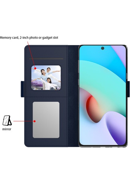 LR Joyful Xiaomi 14 Pu Deri Ayna Tasarım Stand Telefon Kapağı (Yurt Dışından)