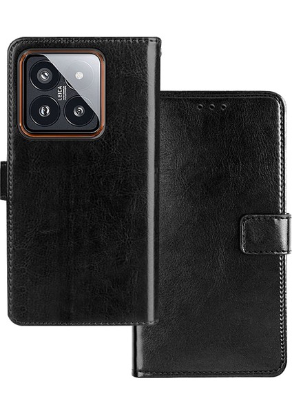 Xiaomi 14 Cüzdan Stand Pu Deri Manyetik Cep Telefonu Kapağı (Yurt Dışından)
