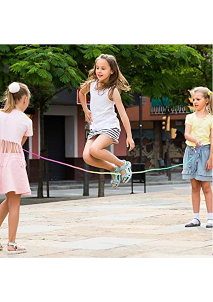 6 Adet Yedi Renkli Atlama Ipi-Mavi*2+Pembe*2+Sarı+Yeşil (Yurt Dışından)