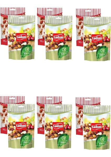 Karışık Kuruyemiş Çiğ Naturel 75 gr x 6 Adet + Tuzlu Kavrulmuş Yer Fıstığı 90 gr x 6 Adet