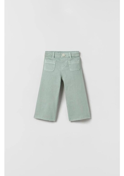 Wide Leg Renkli Kot Pantolon