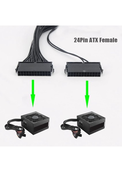 Atx Anakart Için 24PIN'DEN 24(20+4) Pinli Çift Güç Kaynağı Kablosu (Yurt Dışından) fiyatları
