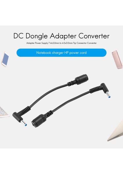 Adaptör Güç Kaynağı 7,4x5,0mm - 4,5x3,0mm Uç Konektörü (2 Paket) (Yurt Dışından)