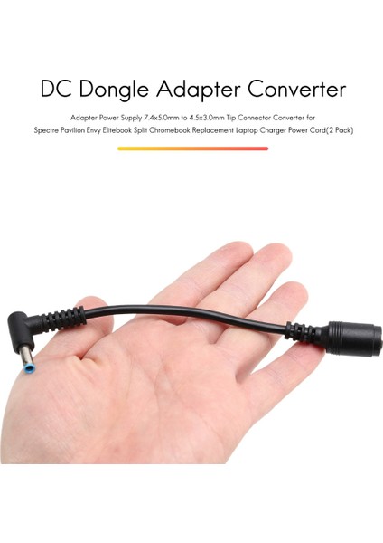 Adaptör Güç Kaynağı 7,4x5,0mm - 4,5x3,0mm Uç Konektörü (2 Paket) (Yurt Dışından)
