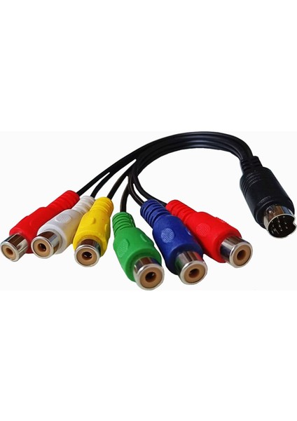 S-Video - Dişi Rgb 6 Rca 10 Pin Din S-Video Erkek Komponent Kablosu (Yurt Dışından)