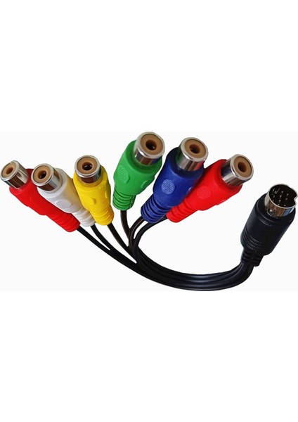 S-Video - Dişi Rgb 6 Rca 10 Pin Din S-Video Erkek Komponent Kablosu (Yurt Dışından)