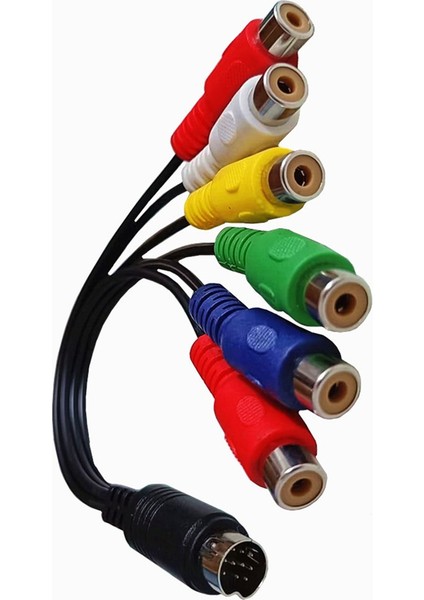 S-Video - Dişi Rgb 6 Rca 10 Pin Din S-Video Erkek Komponent Kablosu (Yurt Dışından)