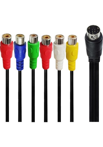 S-Video - Dişi Rgb 6 Rca 10 Pin Din S-Video Erkek Komponent Kablosu (Yurt Dışından)