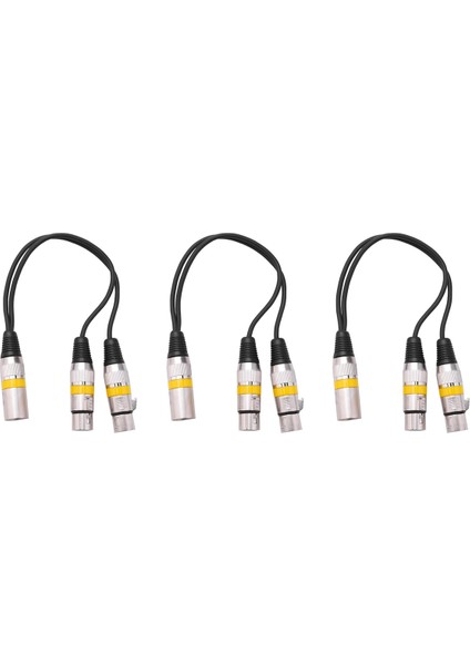 30CM 3 Pin Xlr Erkek - 2 Xlr Dişi Ses Uzatma Kablosu Y Ayırıcı (Yurt Dışından)