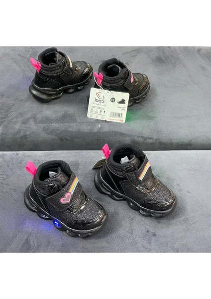Ömür Linda Bebe Çocuk Bot Sneaker Ayakkabı Siyah