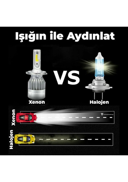 Volkswagen Jetta 2006-2016 Ile Uyumlu Beyaz LED Xenon Far Ampulü: Şimşek Etkili