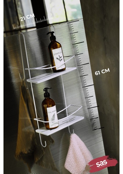 Yapışkanlı Ömür Boyu Paslanmaz Kristal Raf Banyo Düzenleyici Şampuanlık Beyaz Dşbb modelleri