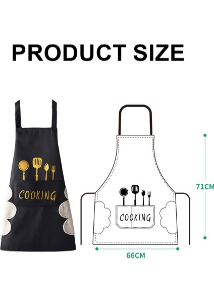 2 Adet Bıçak ve Çatal Baskılı Önlük-Siyah Bıçak ve Çatal (Yurt Dışından) fiyatları