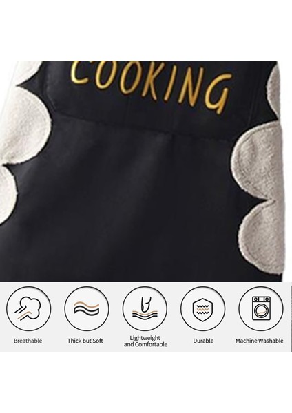 2 Adet Bıçak ve Çatal Baskılı Önlük-Siyah Bıçak ve Çatal (Yurt Dışından) modelleri