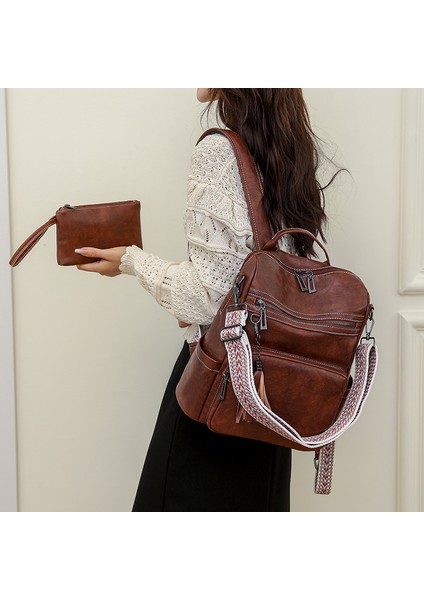 Sırt Çantası Hafif Kız Vintage Sırt Çantası Büyük Kapasiteli Bayan Sırt Çantası Backpack Tek Çanta (Yurt Dışından) fiyatları