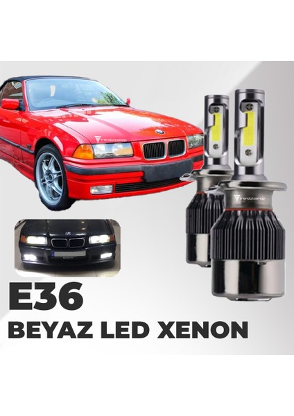 Bmw E36 1990-1998 Ile Uyumlu Uzun LED Xenon Far Ampulü: Şimşek Etkili