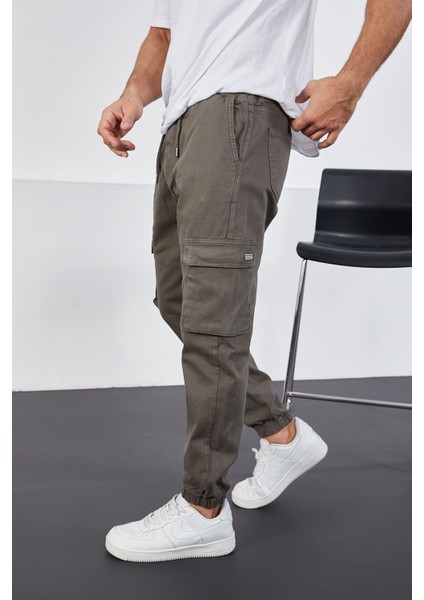 Erkek Mint Paçası Lastikli Jogger Kargo Cep Pantolon fiyatları