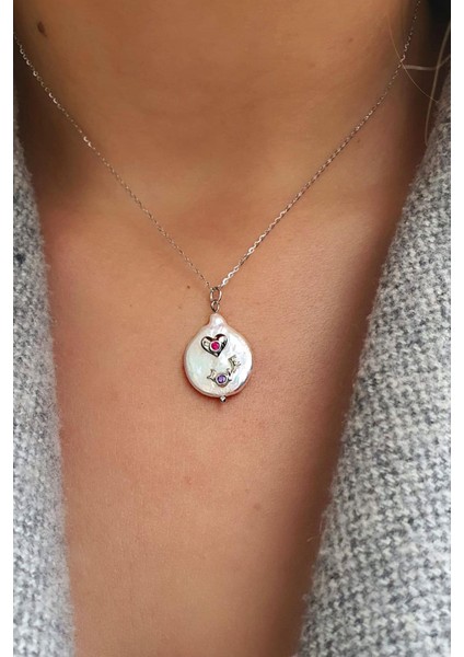 Barok Incili 925AYAR Gümüş Love Yazılı Özel Tasarım Inci Kolye fiyatları
