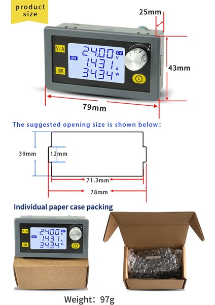 SK35H Dc Dc Boost Dönüştürücü cc Cv 0.6-30V 4A 5V 6V12V 24V Güç Modülü Ayarlanabilir Düzenlenmiş Laboratuvar Güç Kaynağı (Yurt Dışından)
