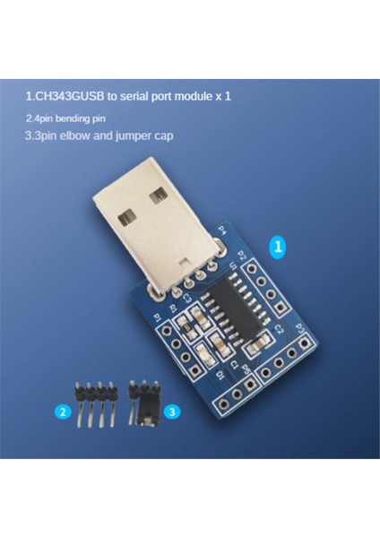 Usb'den Ttl'ye Dönüştürücü Çok Fonksiyonlu Taşınabilir CH343G Usb'den Seri Modüle USB V2.0 ile Uyumlu (Yurt Dışından)