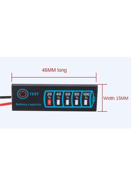 LED Güç Ekran Kartı DC5-30V 12V 24V Güç Göstergesi Lityum Kurşun Asit Akü Genel Güç Göstergesi (Yurt Dışından)
