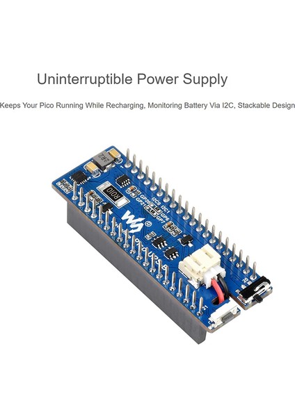 Pico Board Için Ups Modül B, I2C Bus Yoluyla Kesintisiz Güç Kaynağı Izleme Pili, Istiflenebilir Tasarım (Yurt Dışından)