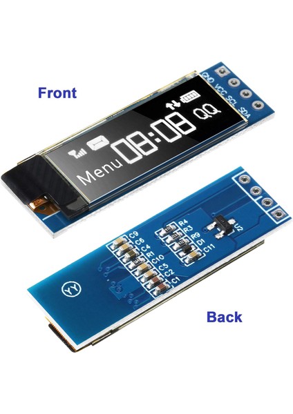 Parça I2C Ekran Modülü 0.91 Inç I2C OLED Ekran Modülü I2C OLED Ekran Sürücüsü Dc 3.3V-5V(BEYAZ Işık) (Yurt Dışından)