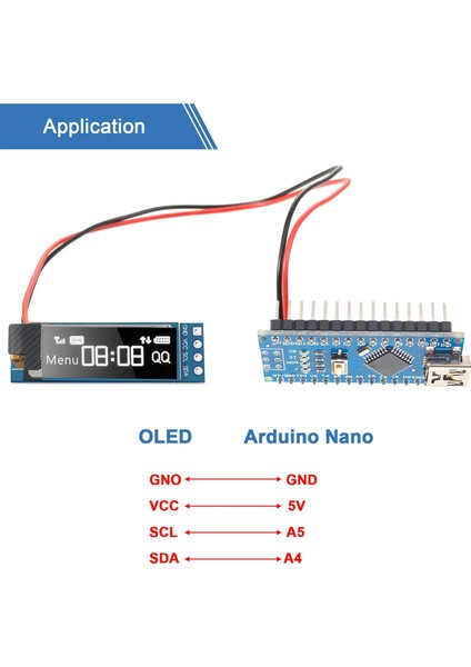 Parça I2C Ekran Modülü 0.91 Inç I2C OLED Ekran Modülü I2C OLED Ekran Sürücüsü Dc 3.3V-5V(BEYAZ Işık) (Yurt Dışından)