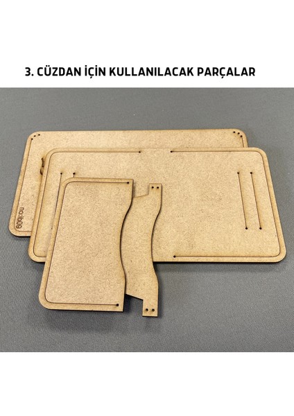 Hobi Deri Kapaklı Yatay Cüzdan Yapım Şablonu 6 Parça Kalıp IB09 fiyatları
