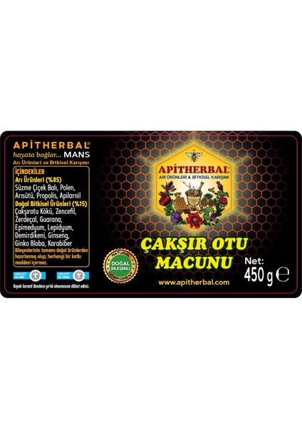 Mans Arı Ürünleri Bitkisel Çakşır Otu Macun 450 gr fiyatları