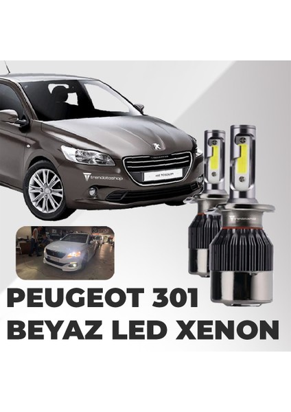 Peugeot 301 (2012-2017) Ile Uyumlu Uzun LED Xenon Far Ampulü: Şimşek Etkili