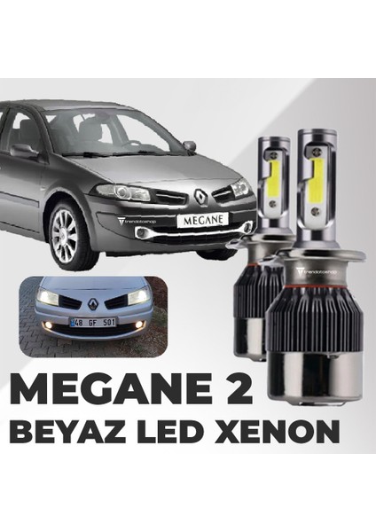 Renault Megane 2 2002-2009 Ile Uyumlu Uzun LED Xenon Far Ampulü: Şimşek Etkili