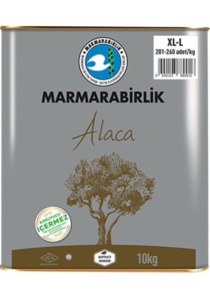 Alaca Yağlı Salamura Zeytin 10 kg (Xl-L) 201-260 Ad/kg