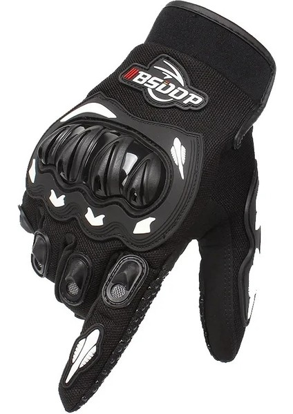 Unisex Siyah Profesyonal Korumalı Motosiklet Eldiveni Dokunmatikli Motorsiklet fiyatları